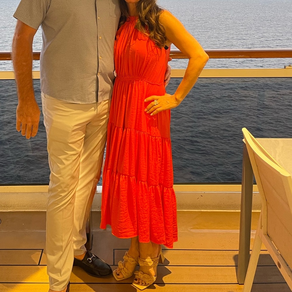 Elie Tahari Coral Red Dress